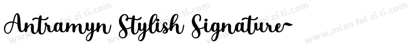 Antramyn Stylish Signature字体转换